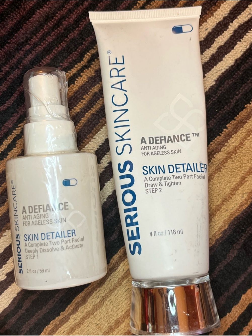 Seriois Skincare A Defiance Skin Detailer Set. Condition is new and sealed